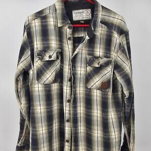Legendary Tough Men’s Plaid XL Heavy Flannel Overshirt Button-Front Shirt China